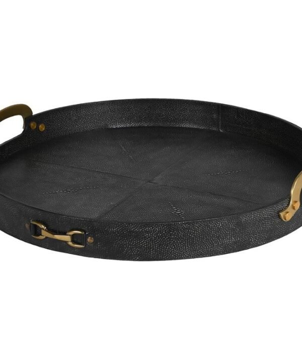 Hicks Shagreen Tray with Handles - 51cm | Office | Trays | The Elms