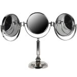 Nickel Adjustable Vanity Mirror - 64cm x 41.5cm | Wall Decor | Mirrors | The Elms