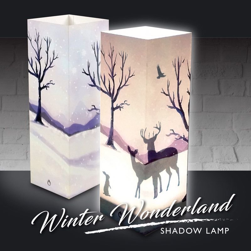 Winter Wonderland Shadow Lamp - 30cm | Christmas | Christmas Hurricanes & Candleholders | The Elms