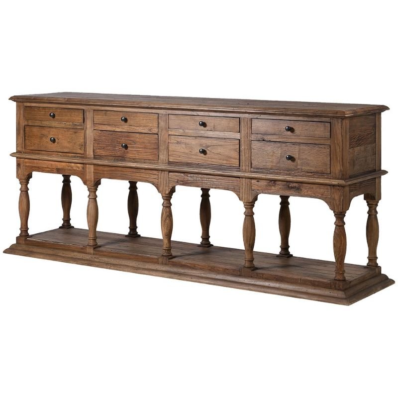 Old Pine Console Table - 196cm x 46cm x 86cm | Living Room | Sideboards & Consoles | The Elms