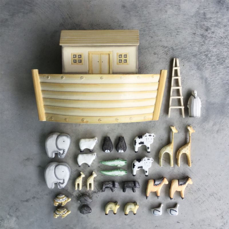 Noah’s Ark Set - 26cm x 31cm | Decorative Accessories | Decorative Objects | The Elms