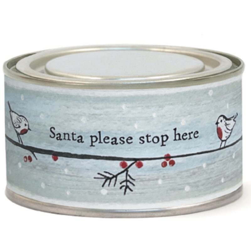 Santa Stop Here Robin Candle - 4.5cm | Christmas | Christmas Candles & Diffusers | The Elms