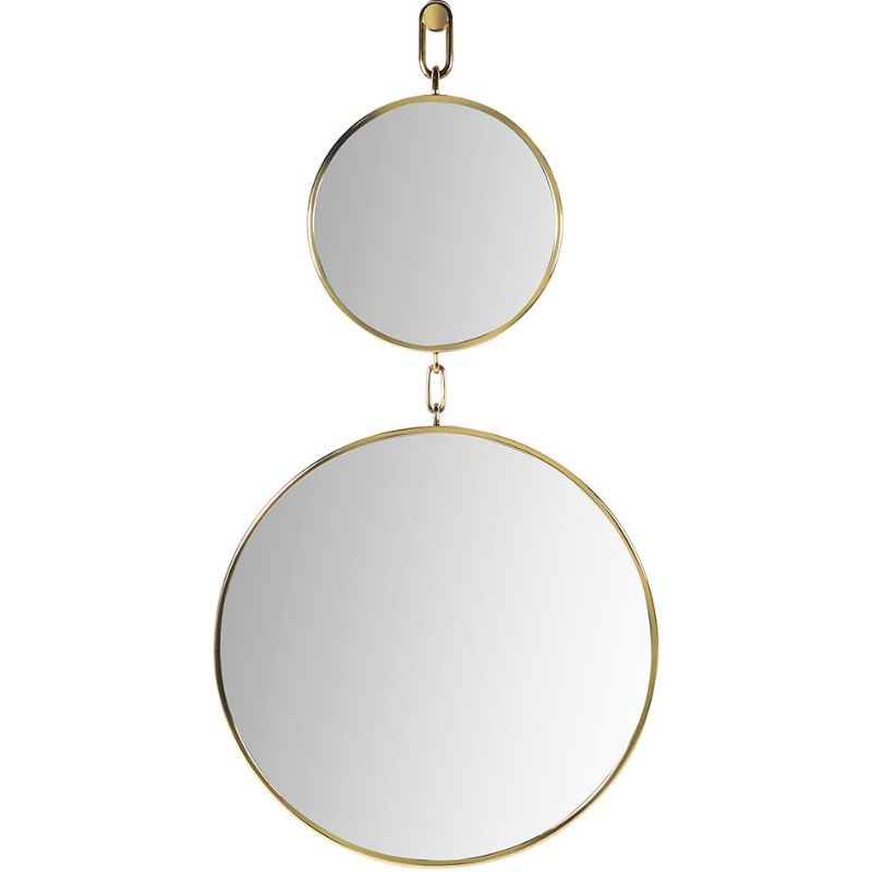 Gold Double Link Wall Mirror - 61cm x 118cm | Wall Decor | Mirrors | The Elms