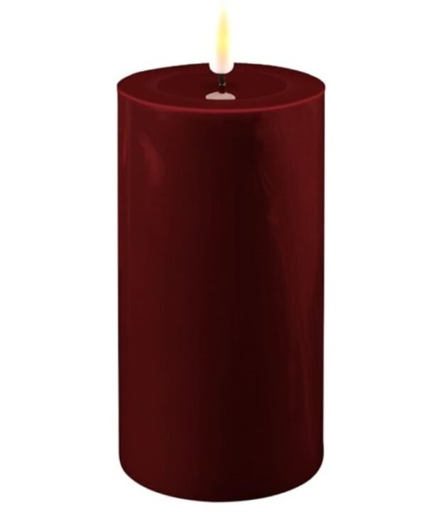 Deluxe Homeart Bourgogne Red LED Candle - 7.5cm x 15cm | Candles & Diffusers | Candles | The Elms