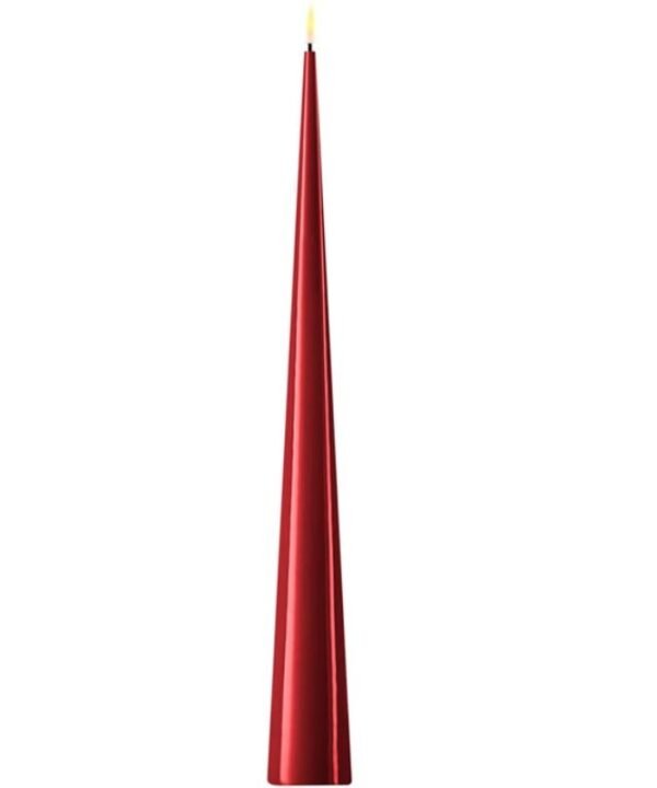 Deluxe Homeart Bourgogne Red Cone LED Candle - 5cm x 38cm | Candles & Diffusers | Candles | The Elms