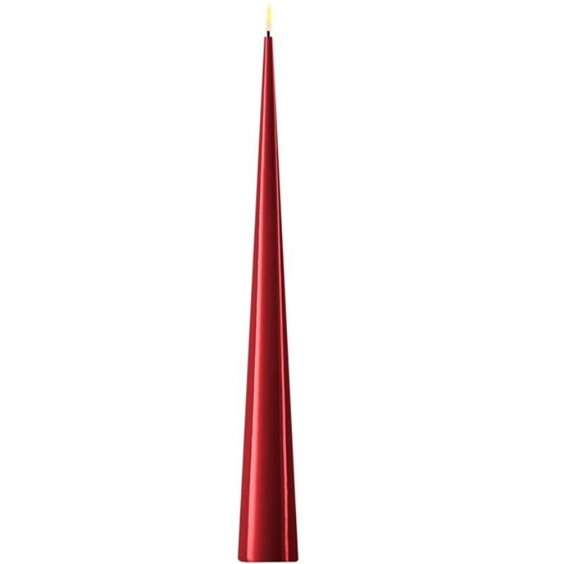 Deluxe Homeart Bourgogne Red Cone LED Candle - 5cm x 38cm | Candles & Diffusers | Candles | The Elms