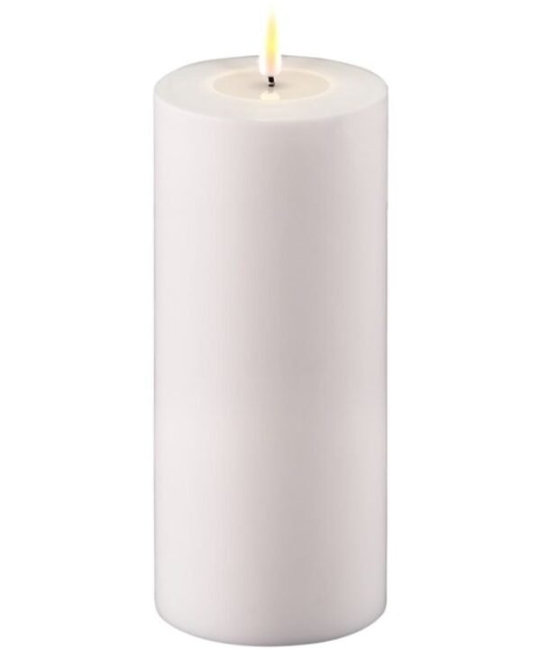 Deluxe Homeart White Outdoor LED Candle - 10cm x 15cm | Candles & Diffusers | Candles | The Elms