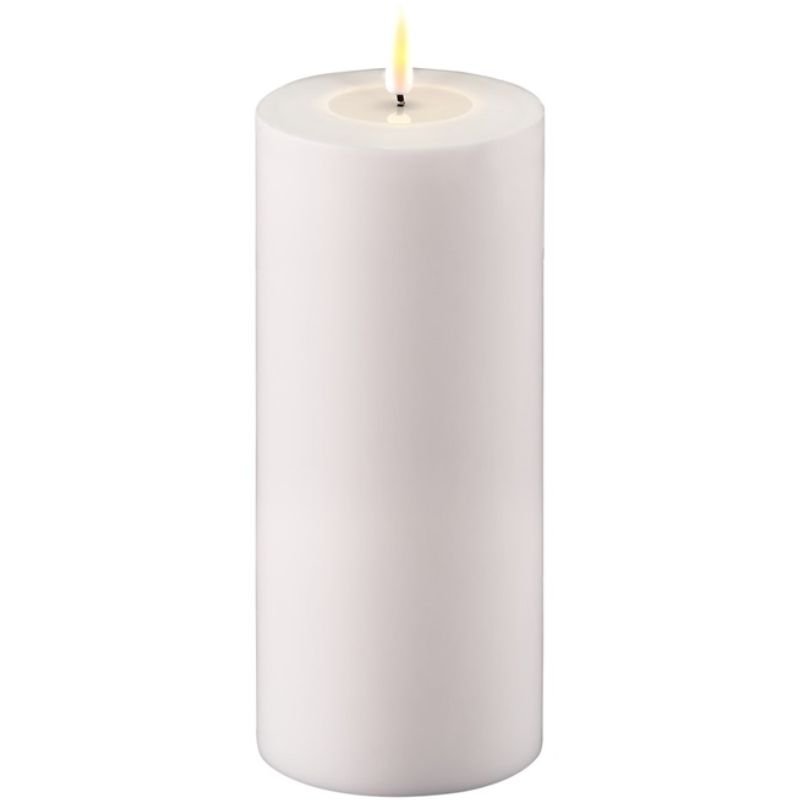 Deluxe Homeart White Outdoor LED Candle - 10cm x 15cm | Candles & Diffusers | Candles | The Elms