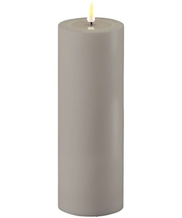 Deluxe Homeart Grey Outdoor LED Candle - 7.5cm x 20cm | Candles & Diffusers | Candles | The Elms