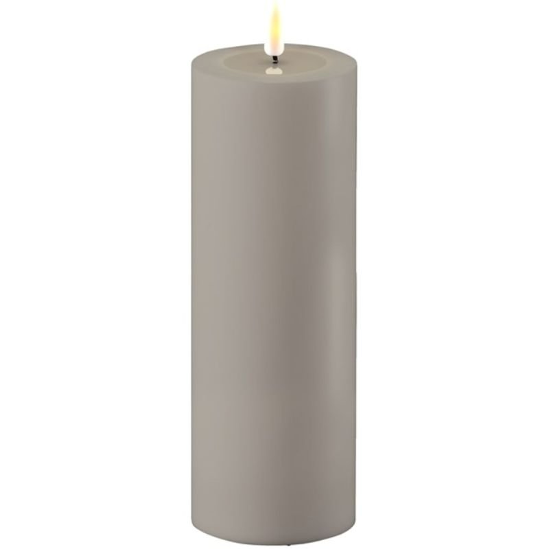 Deluxe Homeart Grey Outdoor LED Candle - 7.5cm x 20cm | Candles & Diffusers | Candles | The Elms