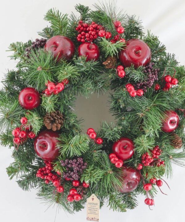 Luxury Apple Wreath - 40cm | Christmas | Christmas Wreaths & Garlands | The Elms