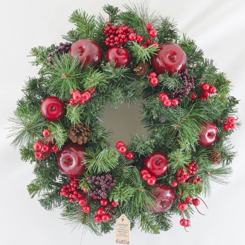 Luxury Apple Wreath - 40cm | Christmas | Christmas Wreaths & Garlands | The Elms