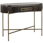 Luxor Brown 1 Drawer Console Table - 110cm x 42.5cm x 81cm | Dining Room | Sideboards & Consoles | The Elms