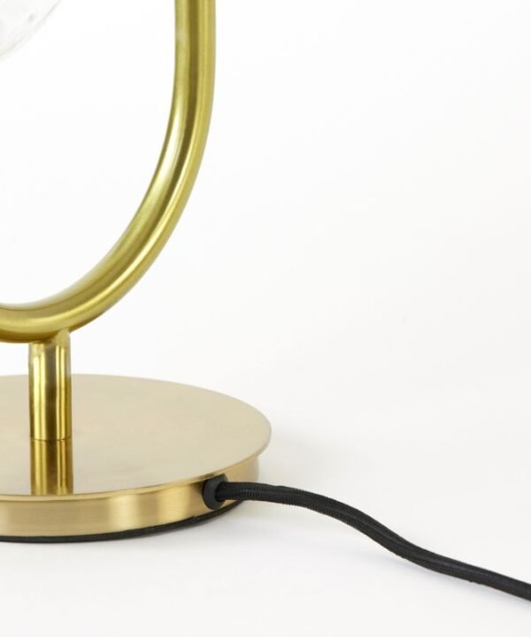 Magdala Clear Gold Glass Table Lamp - 43cm | Lamps | Table & Desk Lamps | The Elms