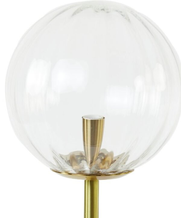 Magdala Clear Gold Glass Table Lamp - 43cm | Lamps | Table & Desk Lamps | The Elms
