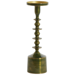 Merako Shiny Green Gold Candleholder - 35.5cm | Lighting Accessories | Hurricanes & Candle Holders | The Elms