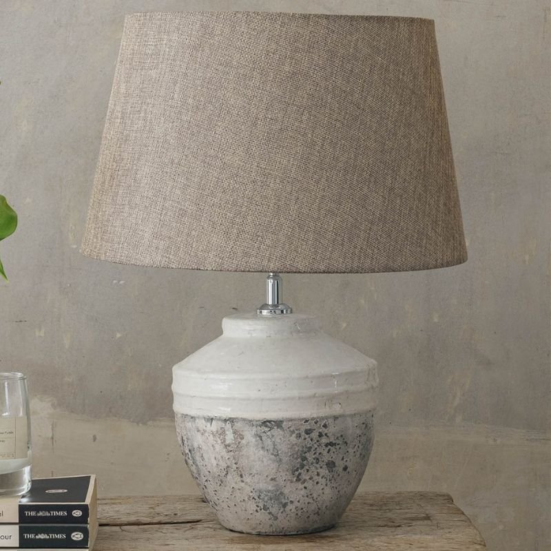 Birkdale Stone Table Lamp With Gravel Shade - 47cm | Lamps | Table & Desk Lamps | The Elms