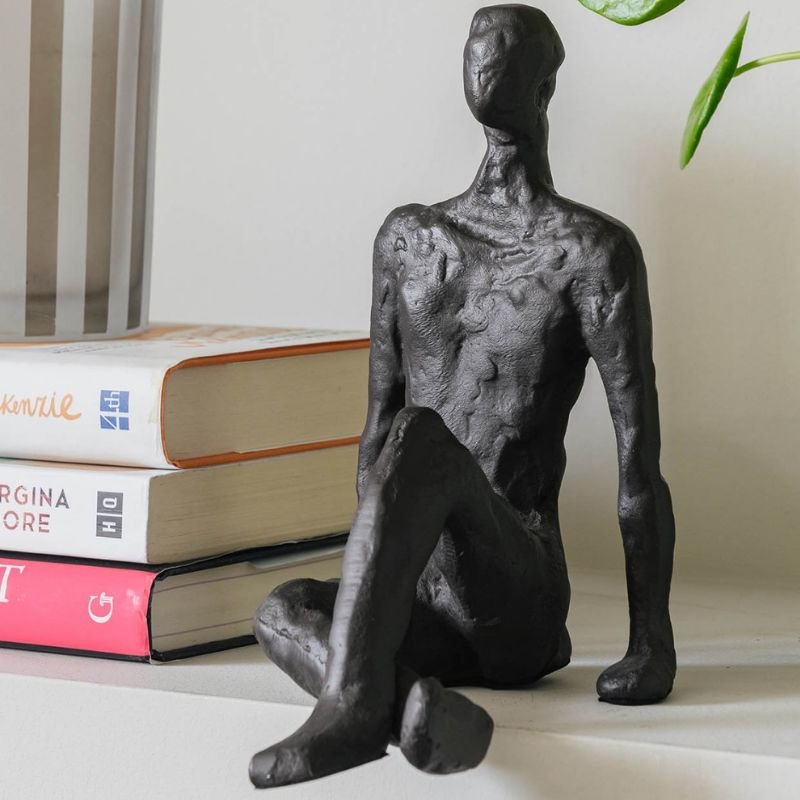 Aluminium Sitting Statue - 18cm | Decorative Accessories | Decorative Objects | The Elms