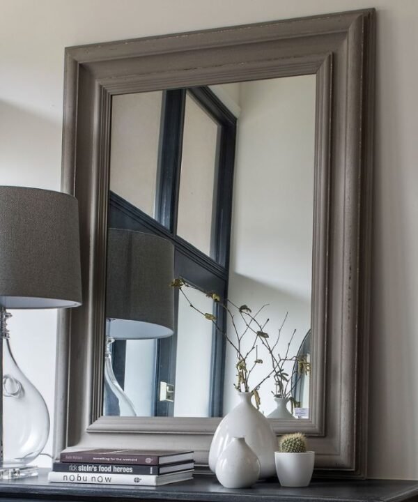 Wilton Annecy Grey Wall Mirror - 90cm x 120cm | Wall Decor | Mirrors | The Elms