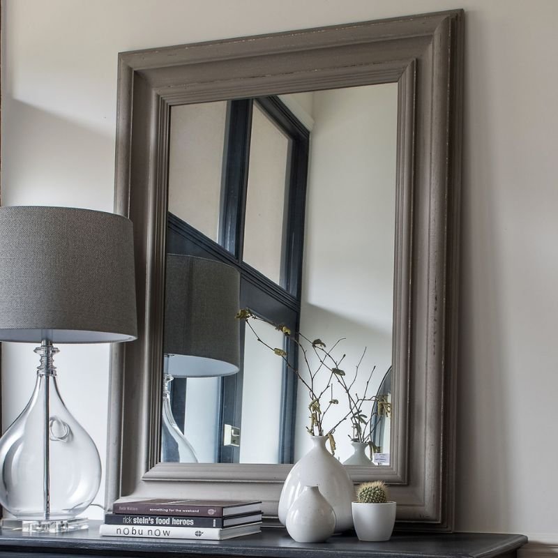 Wilton Annecy Grey Wall Mirror - 90cm x 120cm | Wall Decor | Mirrors | The Elms