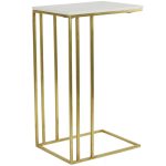 Roshan White Marble Side Table - 41cm x 71cm | Living Room | Coffee Tables & Side Tables | The Elms