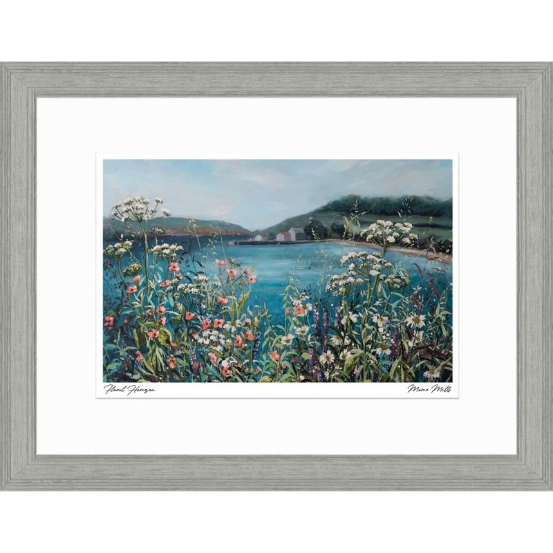 Floral Horizon Wall Art - 45cm x 35cm | Wall Decor | Wall Art | The Elms