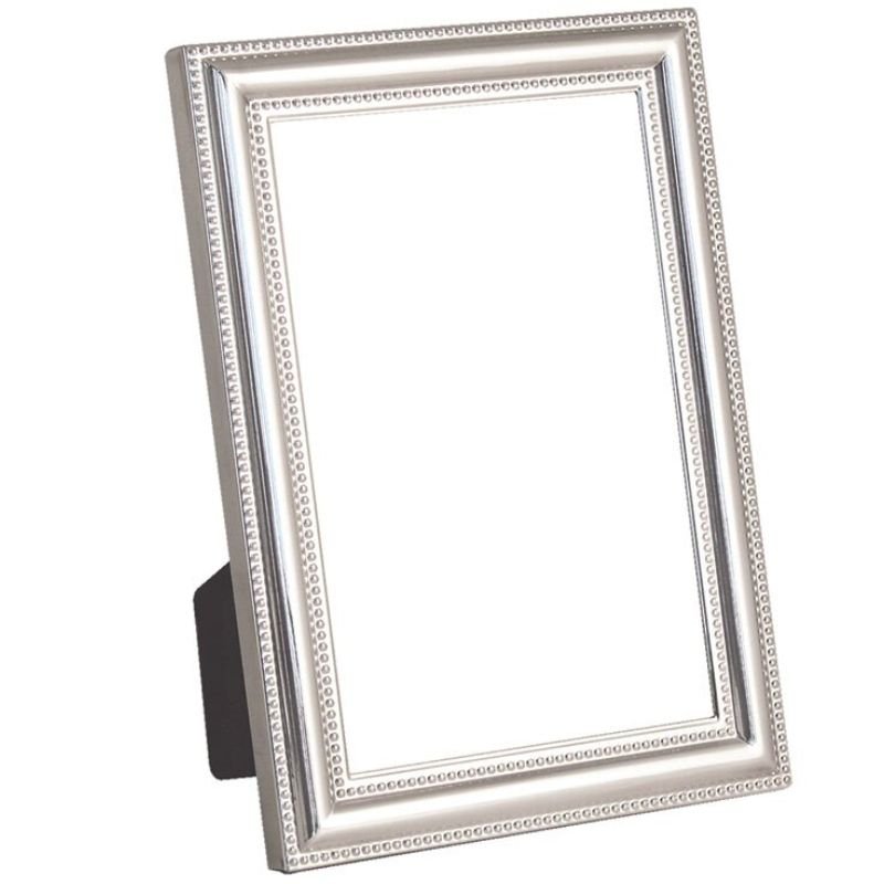 Beaded Edge Silver Plated Photo Frame - 4x6 inch | Decorative Accessories | Picture Frames | The Elms