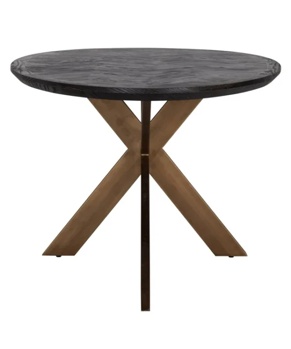 Dining table Blackbone brass oval 230 (Black rustic) - Image 2
