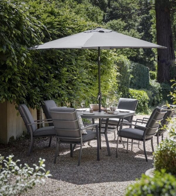 Monza 6 Seat Set w/ Highback Armchairs & 3M Parasol