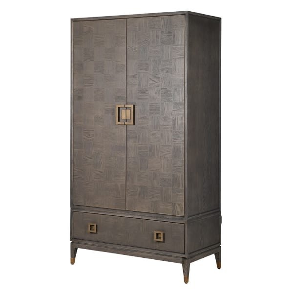 Astor Squares Single Drawer Double Wardrobe