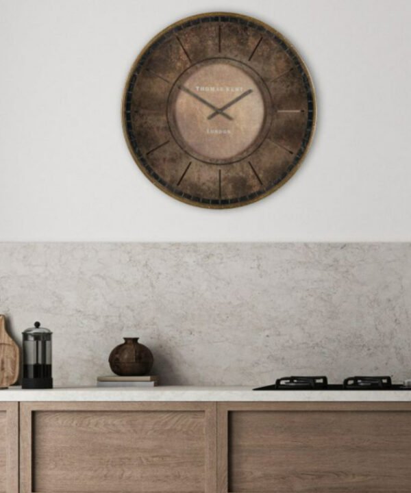 FLORENTINE LEATHER WALL CLOCK