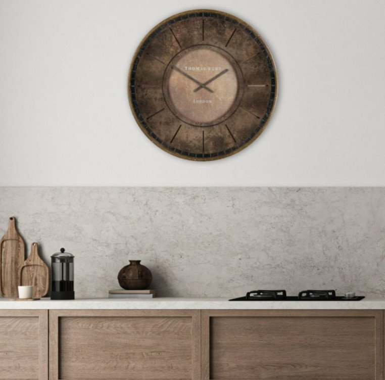 FLORENTINE LEATHER WALL CLOCK